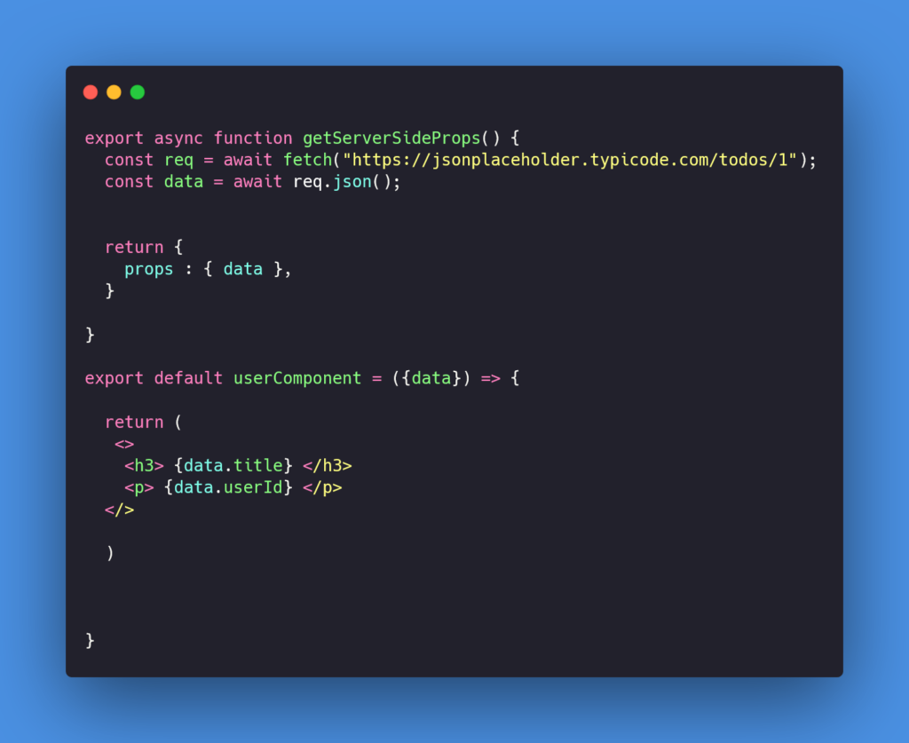 Server Side Rendering.