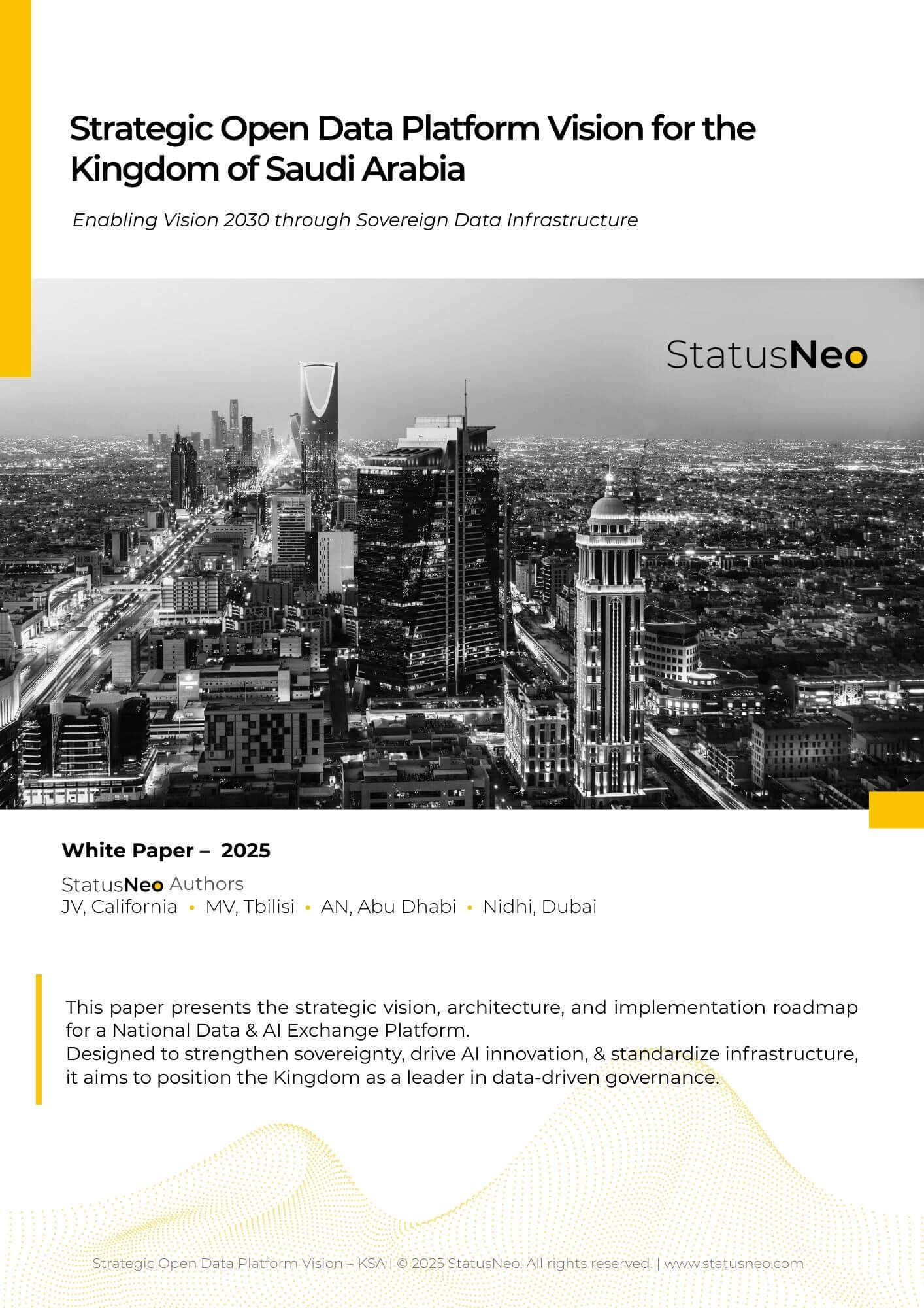 Strategic Open Data Platform Vision for the Kingdom of Saudi Arabia